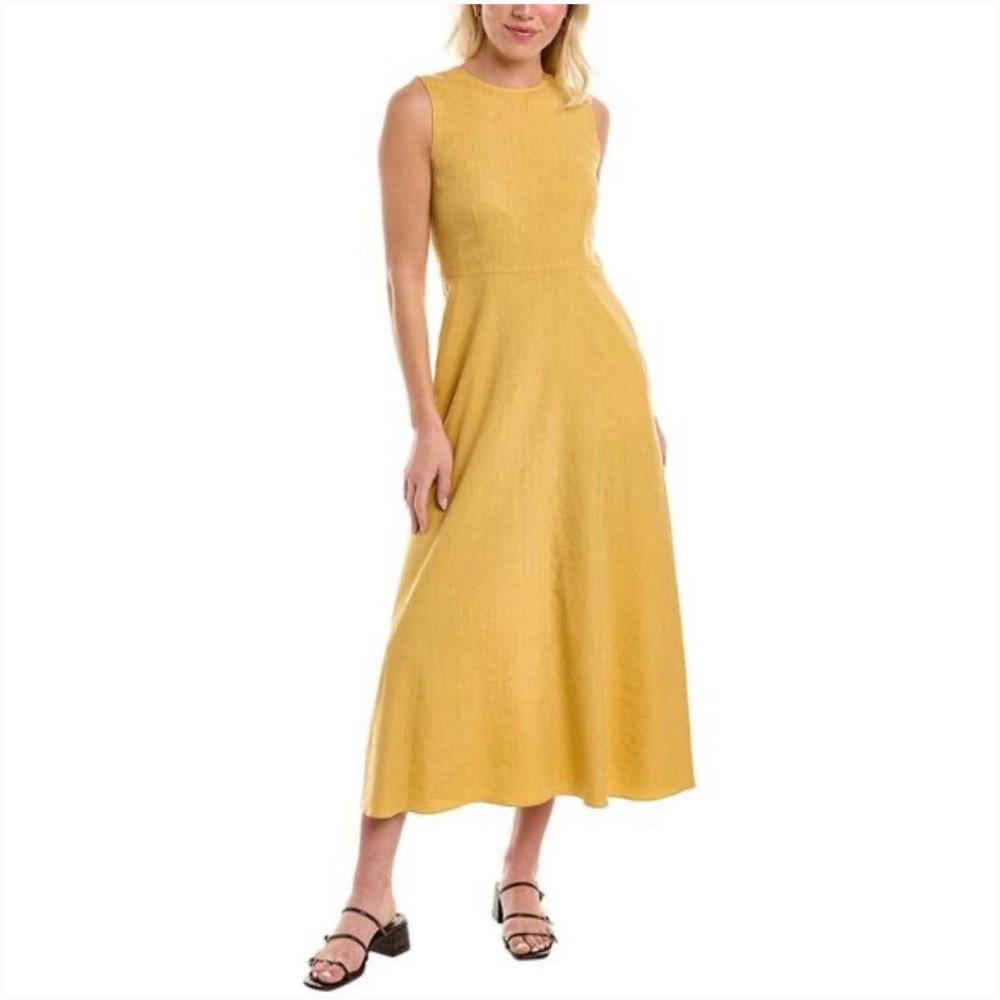 Theory Dart Linen-Blend Maxi Dress